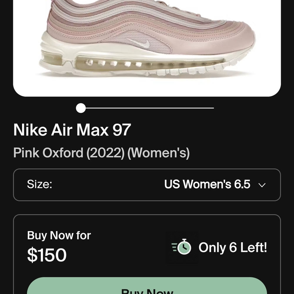 Nike Air Max 97 Women's Shoes - Pink Oxford (Women's Size 7)